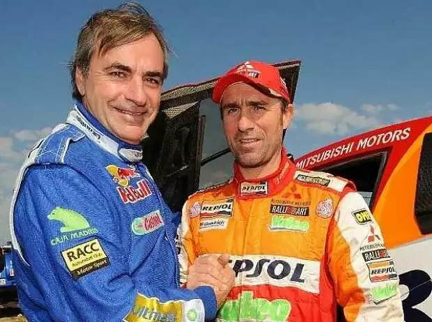 Carlos Sainz und Stéphane Peterhansel Titel-Bild zur News: Carlos Sainz und Stéphane Peterhansel