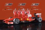 Die Ferrari-Piloten 2009: Marc Gené, Felipe Massa, Kimi Räikkönen und Luca Badoer