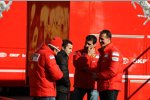 Luca Badoer, Nicolas Todt (Fahrer-Manager), Marc Genè und Michael Schumacher