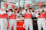 Gary Paffett, Heikki Kovalainen, Lewis Hamilton und Pedro de la Rosa (McLaren-Mercedes) 