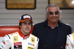 Fernando Alonso und Flavio Briatore (Teamchef) (Renault)