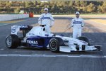 Robert Kubica und Nick Heidfeld (BMW Sauber F1 Team) mit dem neuen BMW Sauber F1.09