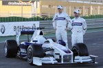 Robert Kubica und Nick Heidfeld (BMW Sauber F1 Team) mit dem neuen BMW Sauber F1.09