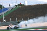 Timo Glock - sein Toyota TF109 gibt Rauchzeichen