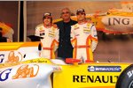 Fernando Alonso, Flavio Briatore und Nelson  (Renault)