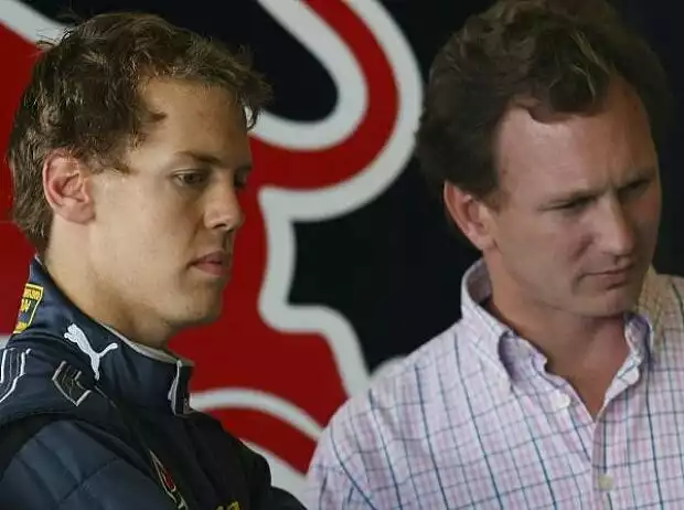 Sebastian Vettel Christian Horner Titel-Bild zur News: Sebastian Vettel Christian Horner