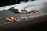 Crash: Joey Logano  Scott Speed David Ragan Robby Gordon