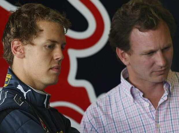 Sebastian Vettel Christian Horner Sebastian Vettel Christian Horner