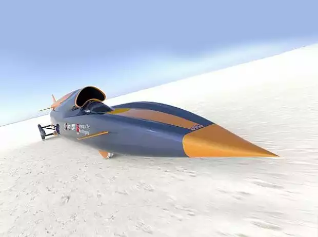 Titel-Bild zur News: Das Überschallfahrzeug des Bloodhound-Projekts