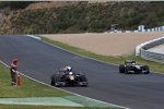 Sebastian Vettel (Red Bull) bleibt stehen, Nico Hülkenberg Williams