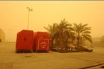 Ein Sandsturm beendete den zweiten Testtag vorzeitig