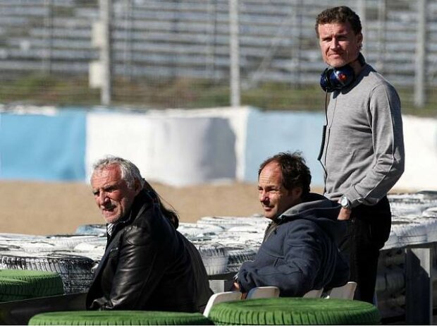 David Coulthard, Dietrich Mateschitz (Red Bull-Boss), Gerhard Berger, Jerez, Circuit de Jerez