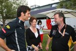 Mark Webber (Red Bull) mit seinem Ex-Teamchef Paul Stoddart 