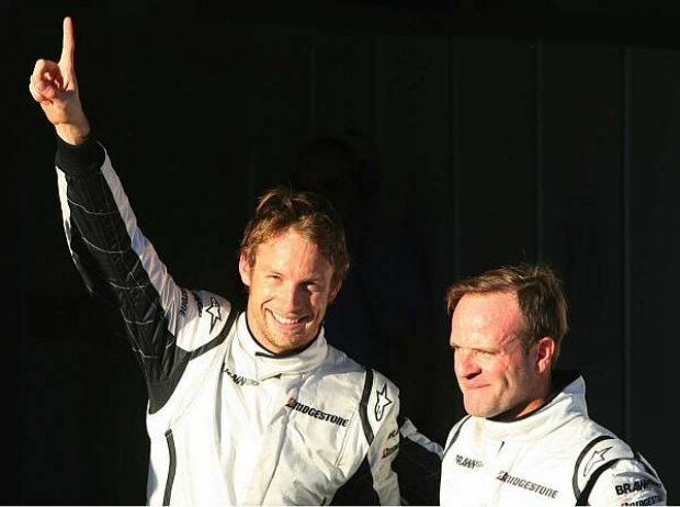 Titel-Bild zur News: Jenson Button und Rubens Barrichello, Melbourne, Albert Park
