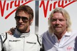 Jenson Button (Brawn) und Virgin-Boss Richard Branson