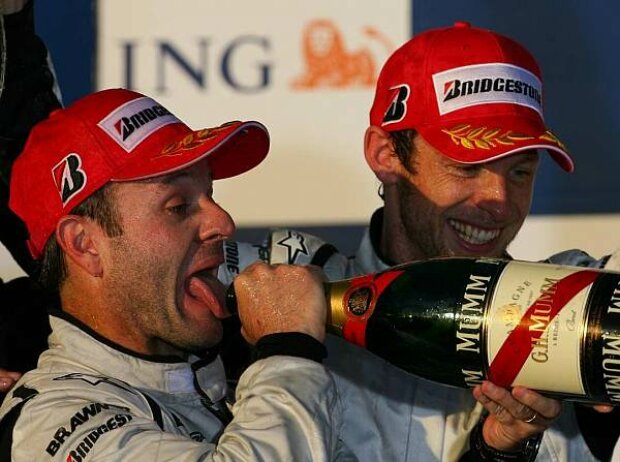 Titel-Bild zur News: Rubens Barrichello und Jenson Button, Melbourne, Albert Park