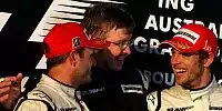 Rubens Barrichello, Ross Brawn und Jenson Button, Melbourne, Albert Park
