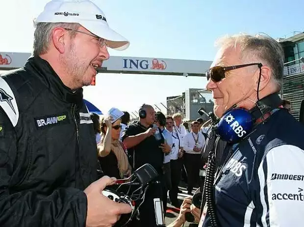 Patrick Head (Teammitbesitzer), Ross Brawn (Teamchef)Melbourne, Albert Park Melbourne Titel-Bild zur News: Patrick Head (Teammitbesitzer), Ross Brawn (Teamchef)Melbourne, Albert Park Melbourne