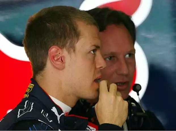 Sebastian Vettel, Christian Horner (Teamchef) Titel-Bild zur News: Sebastian Vettel, Christian Horner (Teamchef)