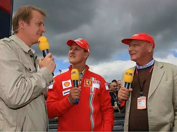 Florian König, Michael Schumacher und Niki Lauda Titel-Bild zur News: Florian König, Michael Schumacher und Niki Lauda