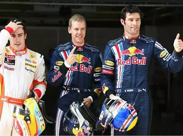 Fernando Alonso, Sebastian Vettel, Mark Webber Titel-Bild zur News: Fernando Alonso, Sebastian Vettel, Mark Webber