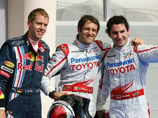 Sebastian Vettel, Jarno Trulli und Timo Glock Titel-Bild zur News: Sebastian Vettel, Jarno Trulli und Timo Glock