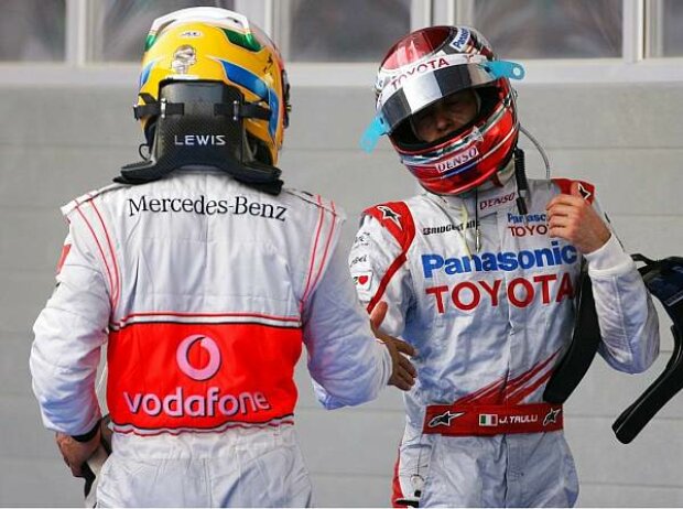 Titel-Bild zur News: Lewis Hamilton und Jarno Trulli