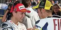 Bild zum Inhalt: Rossi im Glück, Lorenzo tief traurig