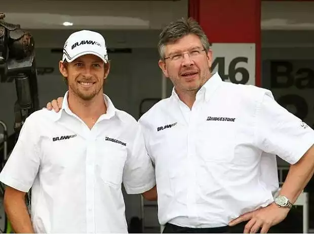Titel-Bild zur News: Jenson Button und Ross Brawn