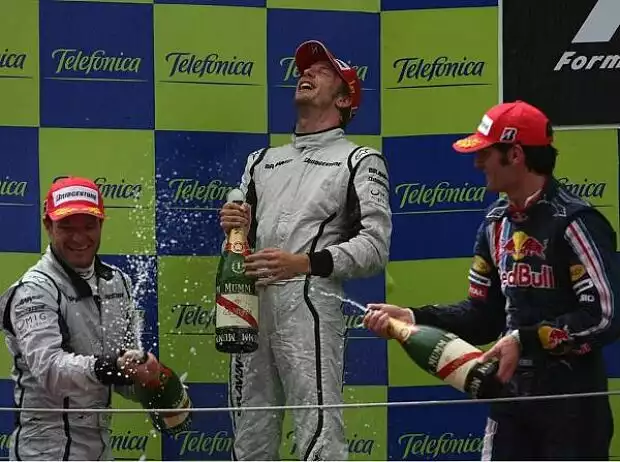 Titel-Bild zur News: Mark Webber, Jenson Button, Rubens Barrichello