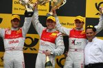 Tom Kristensen Timo Scheider Oliver Jarvis (Abt-Audi) (Phoenix-Audi) 