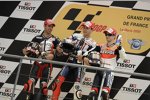 Marco Melandri, Jorge Lorenzo und Daniel Pedrosa