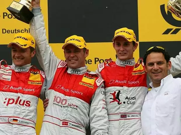 Titel-Bild zur News: Oliver Jarvis, Timo Scheider, Tom Kristensen