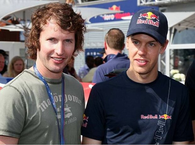James Blunt und Sebastian Vettel