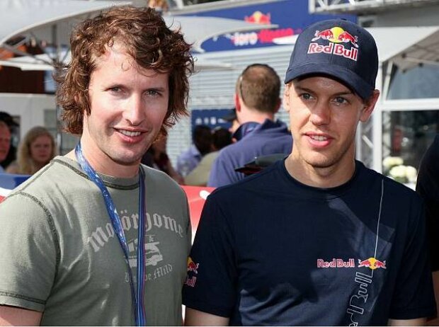 James Blunt und Sebastian Vettel James Blunt und Sebastian Vettel
