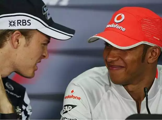 Titel-Bild zur News: Nico Rosberg und Lewis Hamilton