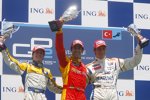 Javier Villa (Super Nova), Lucas di Grassi (Racing Engineering) und Vitaly Petrov (Campos) 