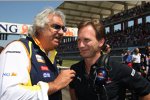 Flavio Briatore (Teamchef) (Renault) und Christian Horner (Teamchef)(Red Bull) 