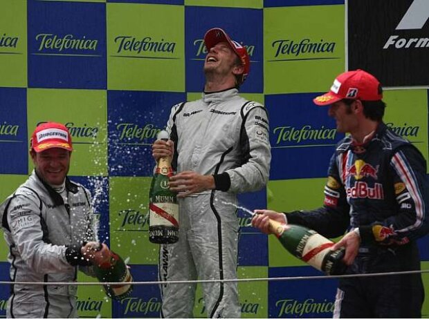 Mark Webber, Jenson Button, Rubens Barrichello Mark Webber, Jenson Button, Rubens Barrichello