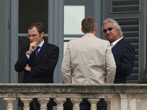 Stefano Domenicali, Martin Whitmarsh und Flavio Briatore Stefano Domenicali, Martin Whitmarsh und Flavio Briatore