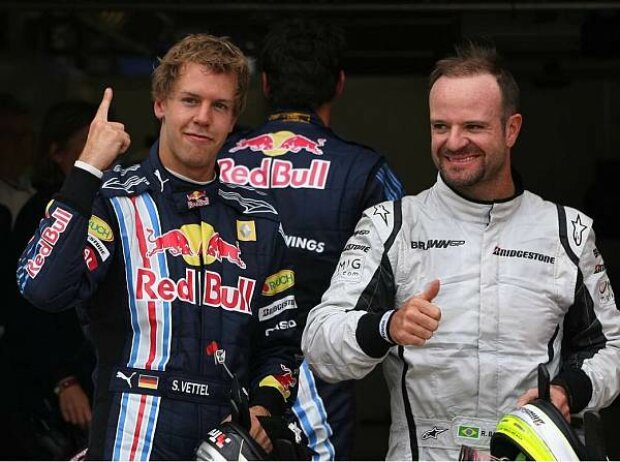 Titel-Bild zur News: Sebastian Vettel, Rubens Barrichello