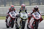 Michel Fabrizio, Jonathan Rea und Noriyuki Haga