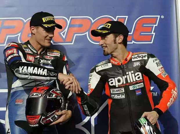 Ben Spies und Max Biaggi, Doha, Losail Circuit Titel-Bild zur News: Ben Spies und Max Biaggi, Doha, Losail Circuit