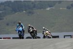 Chris Vermeulen (Suzuki) vor Marco Melandri (Hayate) und Randy de Puniet (LCR)