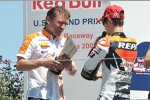 Mike Leitner und Daniel Pedrosa (Honda)