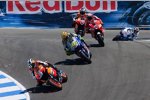 Daniel Pedrosa (Honda) vor Valentino Rossi (Yamaha) und Casey Stoner (Ducati)