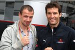 Felix Sturm und Mark Webber (Red Bull) 