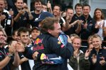 Mark Webber und Christian Horner (Teamchef) (Red Bull) 