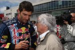 Mark Webber (Red Bull) und Bernie Ecclestone (Formel-1-Chef) 