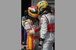 Fernando Alonso (Renault) und Lewis Hamilton (McLaren-Mercedes) 